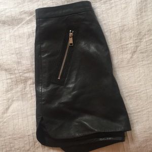 Topshop Vegan Leather Black Skirt